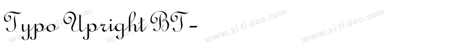 Typo Upright BT字体转换